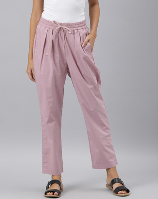 RAREISM Regular Fit Women Purple Trousers