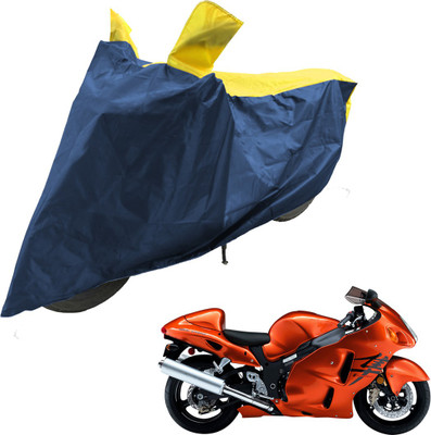 RiderShine Two Wheeler Cover for Suzuki(GSX R1300 Hayabusa, Blue, Yellow)