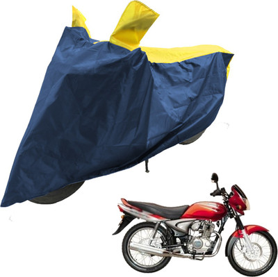 RiderShine Two Wheeler Cover for Bajaj(Wind 125, Blue, Yellow)