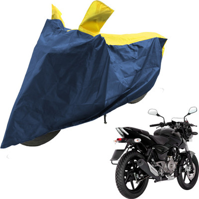 RiderShine Two Wheeler Cover for Bajaj(Pulsar 180 DTS-i, Blue, Yellow)