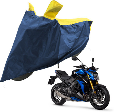 RiderShine Two Wheeler Cover for Suzuki(GSX S1000, Blue, Yellow)