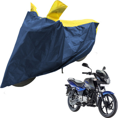 RiderShine Two Wheeler Cover for Bajaj(Pulsar 150, Blue, Yellow)