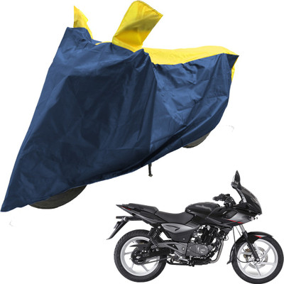 RiderShine Two Wheeler Cover for Bajaj(Pulsar 220 DTS-i, Blue, Yellow)