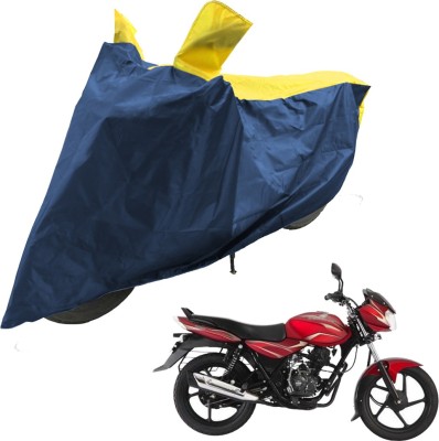 RiderShine Two Wheeler Cover for Bajaj(Discover 100 DTS-i, Blue, Yellow)