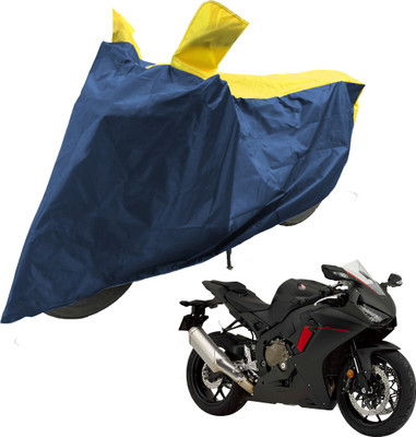 RiderShine Two Wheeler Cover for Honda(CBR1000RR Fireblade, Blue, Yellow)