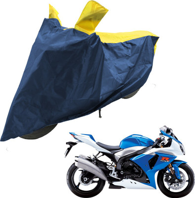 RiderShine Two Wheeler Cover for Suzuki(GSX R1000, Blue, Yellow)