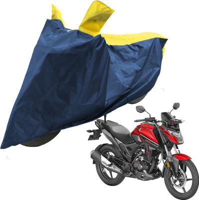 RiderShine Two Wheeler Cover for Honda(X-Blade, Blue, Yellow)