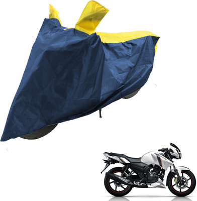RiderShine Two Wheeler Cover for TVS(Apache 150, Blue, Yellow)