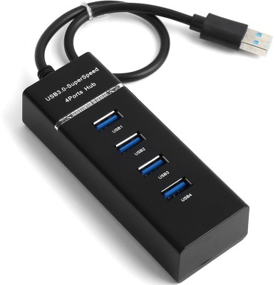 Etake Extension 4 Ports USB 3.0 Hub High Speed for Laptop/PC Portable Mini USB Expander 4 Port USB Hub(Black)