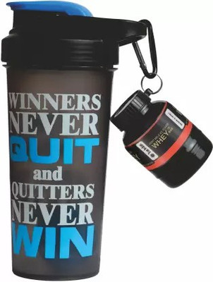 TRUE INDIAN 700 ml Plastic Shaker(Pack of 2, Blue, Black)