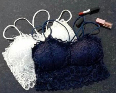 Ruman Fashion Trendy Bra Women Bralette Lightly Padded Bra(White, Blue)