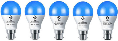 rino 4 W Basic Standard B22 LED Bulb(Blue, Pack of 5)