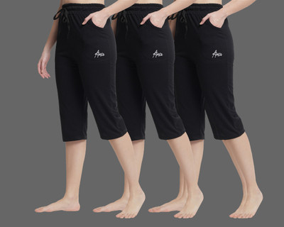 Trendy World Women Black Capri