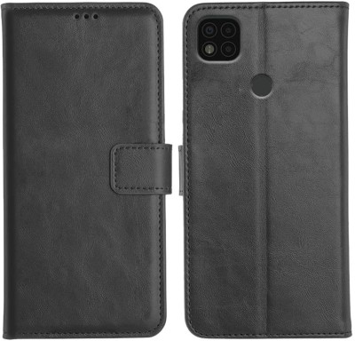 COVERNEW Flip Cover for POCO C31 -MZB0A0KIN(Black, Magnetic Case, Pack of: 1)
