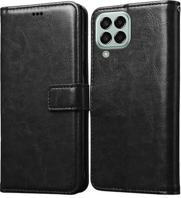 Casotec Flip Cover for Samsung Galaxy M33 5G(Black, Pack of: 1)