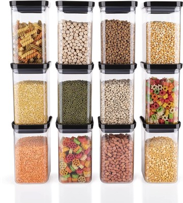 SKYLIFE Plastic Cereal Dispenser  - 1500 ml(Pack of 12, Black)