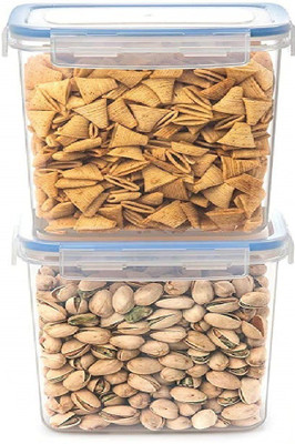 ENTITY Plastic Fridge Container  - 1300 ml(Pack of 2, White)