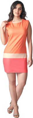 RAGNESHA Women Bodycon Orange, Pink Dress