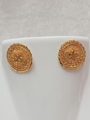 vks trading Essential Earrings & Studs Gold Plated Brass Stud Earring