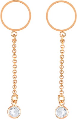 LUV FASHION Rich look party wear rose gold plated earring Brass Drops & Danglers