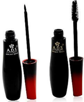 ads Combo of Glamour Slender EyeLiner & Mascara 9 g(Black)