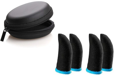 Jape Blue Finger Sleeve Pack of -02 (With Black Pouch) Finger Sleeve(Pack of 4)