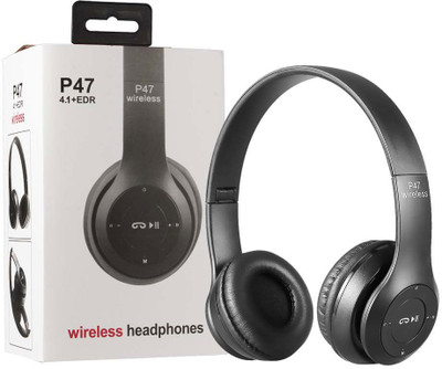 Worricow Wireless Bluetooth Headphone Over Ear Headset with Microphone Stereo 3.5mm Audio Bluetooth(Black, On the Ear)