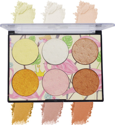 MARS 6 Color Glow Highlighter Palette Highlighter(Multicolor)