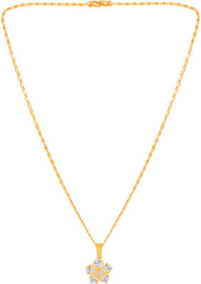 LUV FASHION Brass Gold-plated White Jewellery Set(Pack of 1)