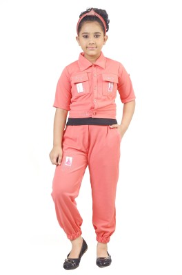 BEEKAY ENTERPRISE Girls Party(Festive) Top Pant(Pink)