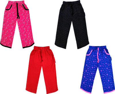 KAVYA Capri For Girls Casual Printed Pure Cotton(Multicolor Pack of 4)