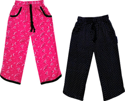 Indistar Capri For Girls Casual Printed Pure Cotton(Multicolor Pack of 2)