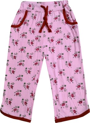 KAVYA Capri For Girls Casual Printed Pure Cotton(Pink Pack of 1)