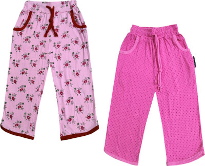 Indistar Capri For Girls Casual Printed Pure Cotton(Multicolor Pack of 2)