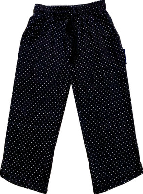 Indistar Capri For Girls Casual Polka Print Pure Cotton(Black Pack of 1)