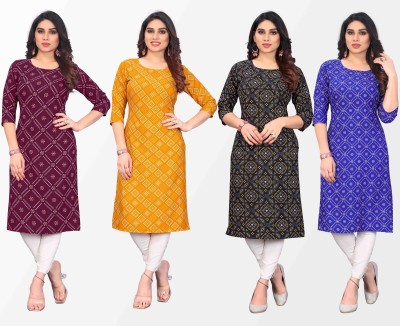 KILLARI Women Printed Straight Kurta(Multicolor)