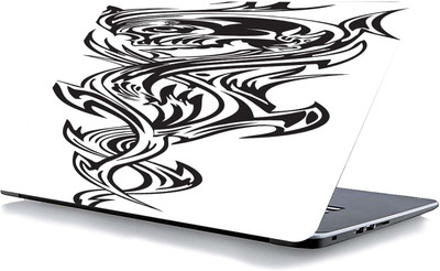 qth SKULL LAP-6897 VINYL Reusable Laptop Skin Compatible for 15.6 inch(Theme: Patterns)