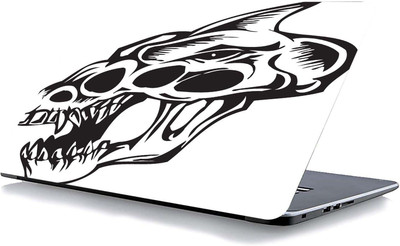 qth SKULL LAP-6852 VINYL Reusable Laptop Skin Compatible for 15.6 inch(Theme: NA)