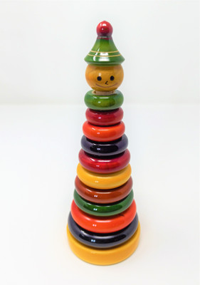 A And A Kreative Wooden Stacker- Clown(Multicolor)