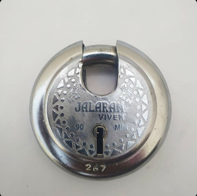 Any Fashion Jalaram Shutter Lock 90 mm with 3 keys Lock(Stainless steel)