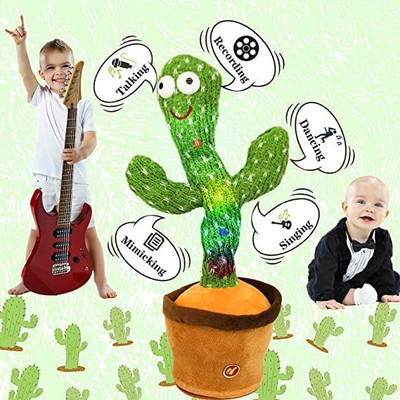 Bark n Bites Dancing Cactus Toy Can Sing Talk (Green)(Green)