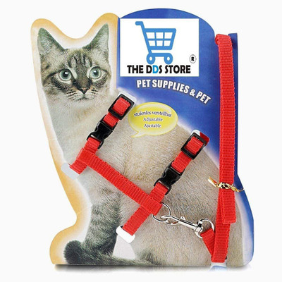 Rvpaws Collar with Leash Cat Harness & Chain(Medium, Multicolor)