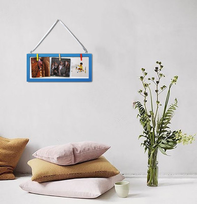 VAH Wooden Rectangular Blue Table Photo Frame for Home Décor 35 inch Normal Photo Frame(Blue)