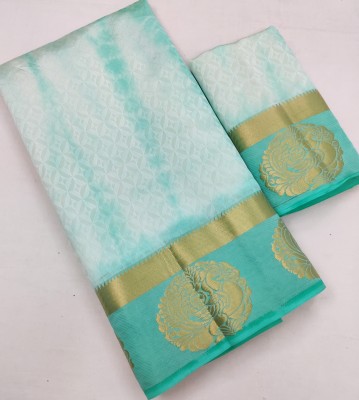 BHOLEBABA CREATION Woven Banarasi Tussar Silk Saree(Light Green)