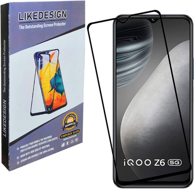 welldesign Edge To Edge Tempered Glass for Vivo iQOO Z6 5G, iQOO Z6 5G(Pack of 1)