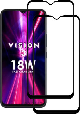 DSCASE Edge To Edge Tempered Glass for Itel Vision 3(Pack of 2)