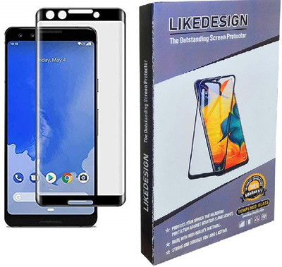 LIKEDESIGN Edge To Edge Tempered Glass for Google Pixel 3, Pixel 3(Pack of 1)