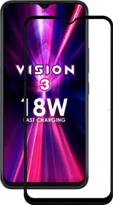 DSCASE Edge To Edge Tempered Glass for Itel Vision 3(Pack of 2)