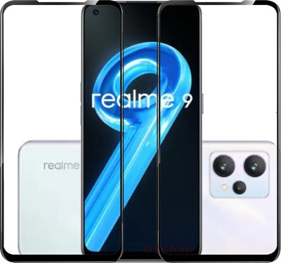 DSCASE Edge To Edge Tempered Glass for realme 9 4G, Realme 9 4G(Pack of 2)