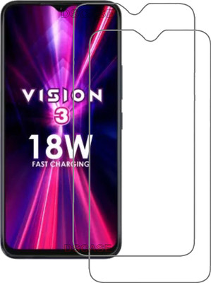 DSCASE Tempered Glass Guard for Itel Vision 3(Pack of 2)
